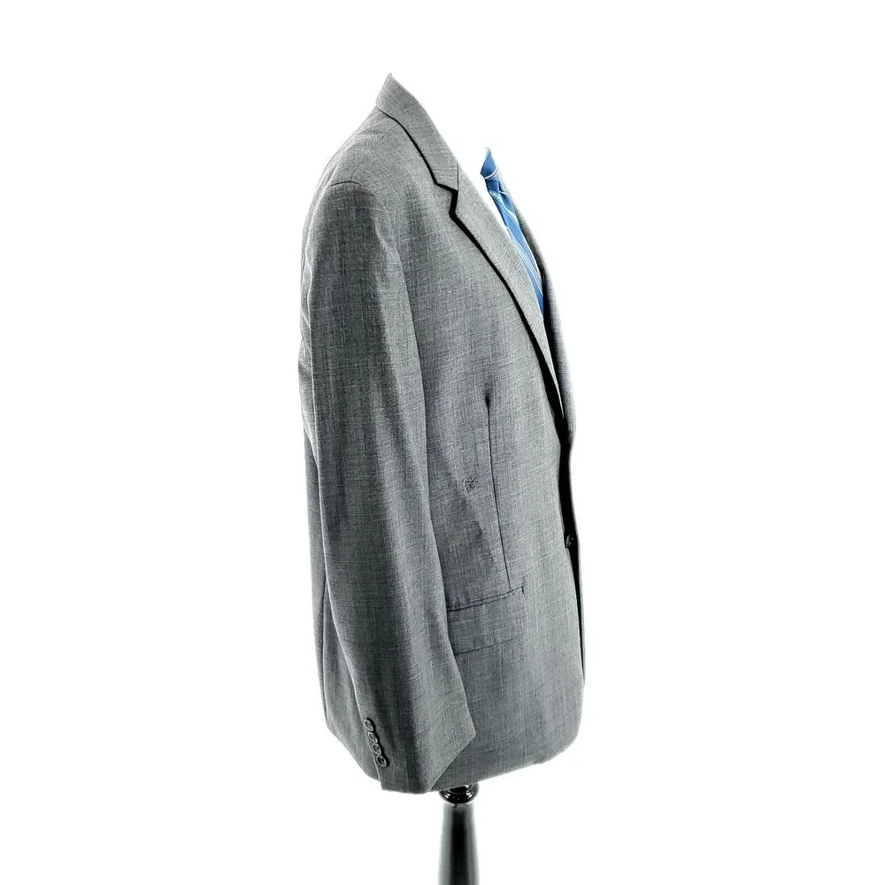 DAMAGED Joseph & Feiss Super 100s Wool 2 Button Blazer 44R Or Slim 46R Gray Shar